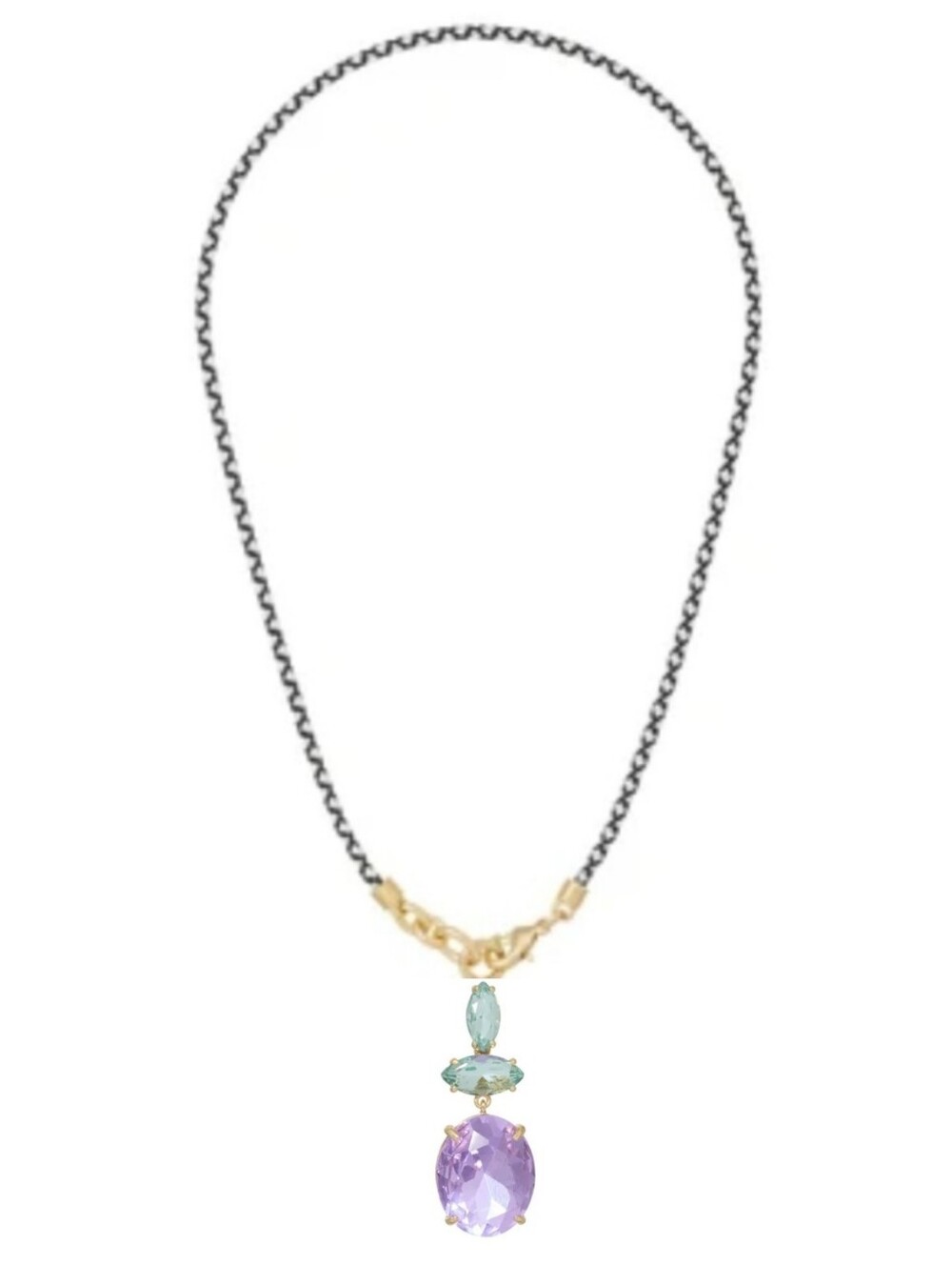 Roxanne Assoulin Crystal Granita Le Petite Cord Necklace
